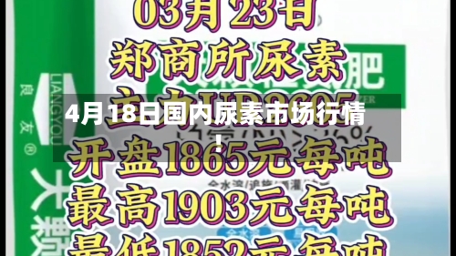 4月18日国内尿素市场行情！