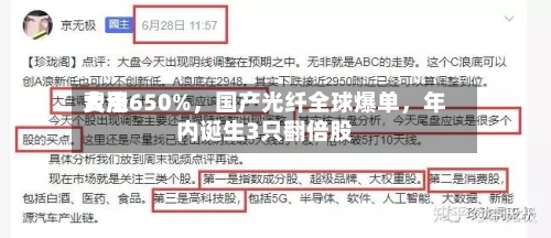 费用大涨650%，国产光纤全球爆单，年内诞生3只翻倍股-第2张图片