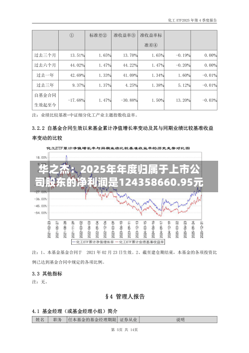 华之杰：2025年年度归属于上市公司股东的净利润是124358660.95元-第2张图片