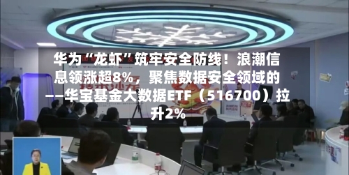 华为“龙虾”筑牢安全防线！浪潮信息领涨超8%，聚焦数据安全领域的——华宝基金大数据ETF（516700）拉升2%-第2张图片