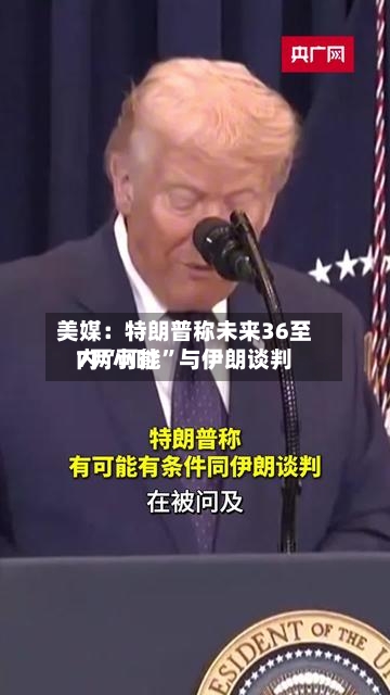 美媒：特朗普称未来36至7两小时内“可能”与伊朗谈判-第2张图片