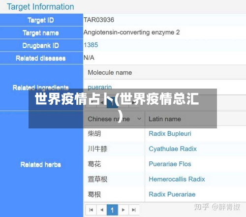 世界疫情占卜(世界疫情总汇)
