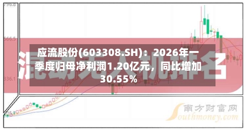 应流股份(603308.SH)：2026年一季度归母净利润1.20亿元，同比增加30.55%