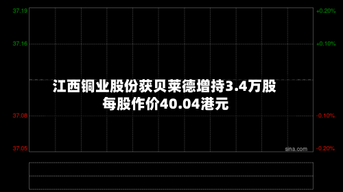 江西铜业股份获贝莱德增持3.4万股 每股作价40.04港元-第2张图片
