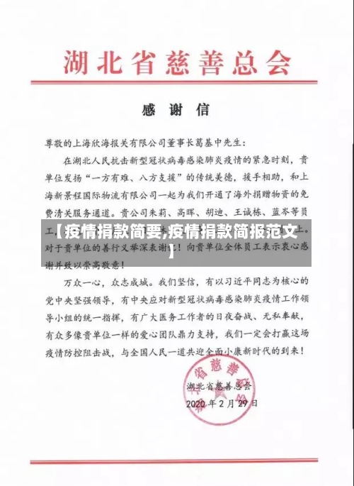 【疫情捐款简要,疫情捐款简报范文】-第2张图片