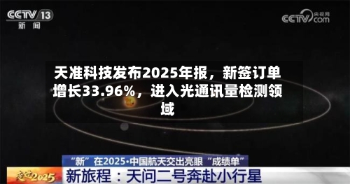 天准科技发布2025年报	，新签订单增长33.96%，进入光通讯量检测领域-第2张图片