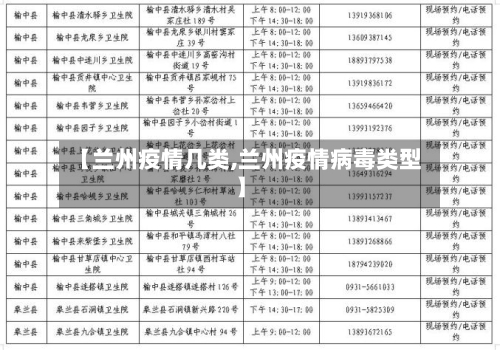 【兰州疫情几类,兰州疫情病毒类型】-第2张图片
