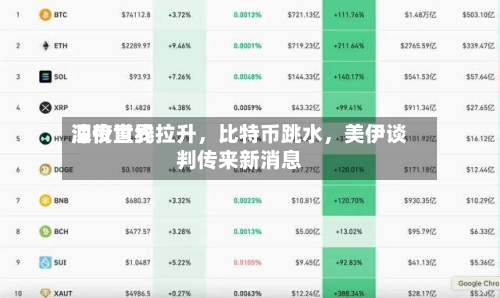 深夜世界油价直线拉升，比特币跳水，美伊谈判传来新消息-第2张图片