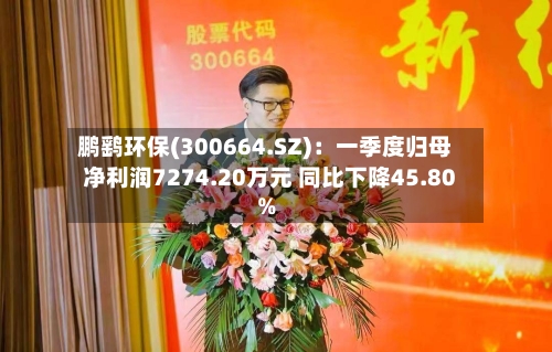 鹏鹞环保(300664.SZ)：一季度归母净利润7274.20万元 同比下降45.80%