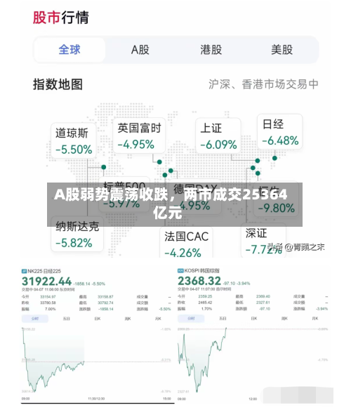 A股弱势震荡收跌，两市成交25364亿元-第3张图片