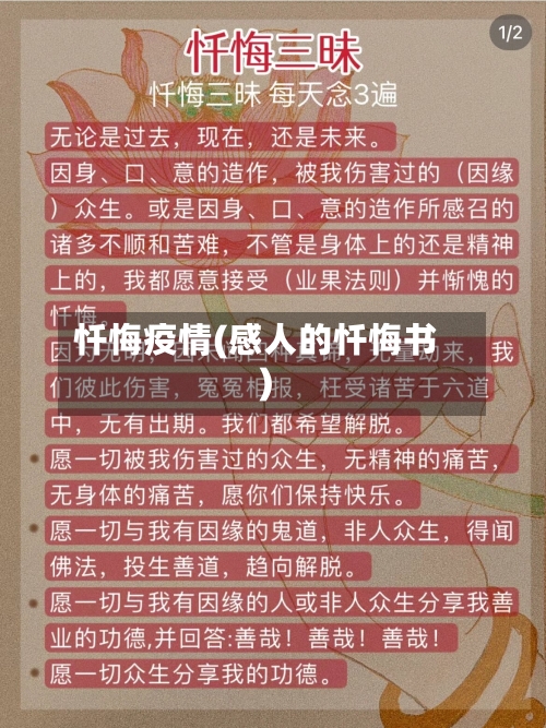 忏悔疫情(感人的忏悔书)