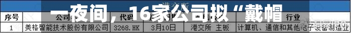 一夜间，16家公司拟“戴帽”-第2张图片