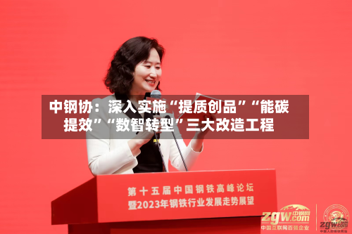 中钢协：深入实施“提质创品”“能碳提效	”“数智转型”三大改造工程-第2张图片
