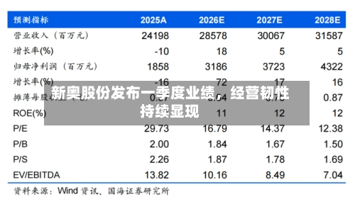 新奥股份发布一季度业绩，经营韧性持续显现-第2张图片