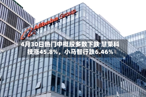 4月30日热门中概股多数下跌 慧荣科技涨45.8%	，小马智行跌6.46%-第3张图片