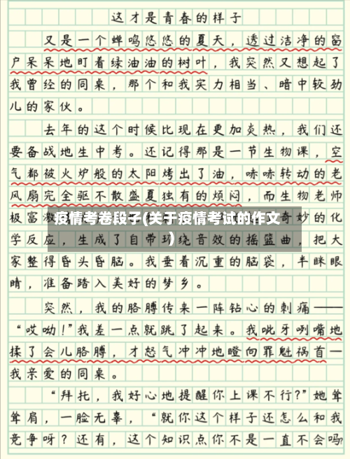 疫情考卷段子(关于疫情考试的作文)