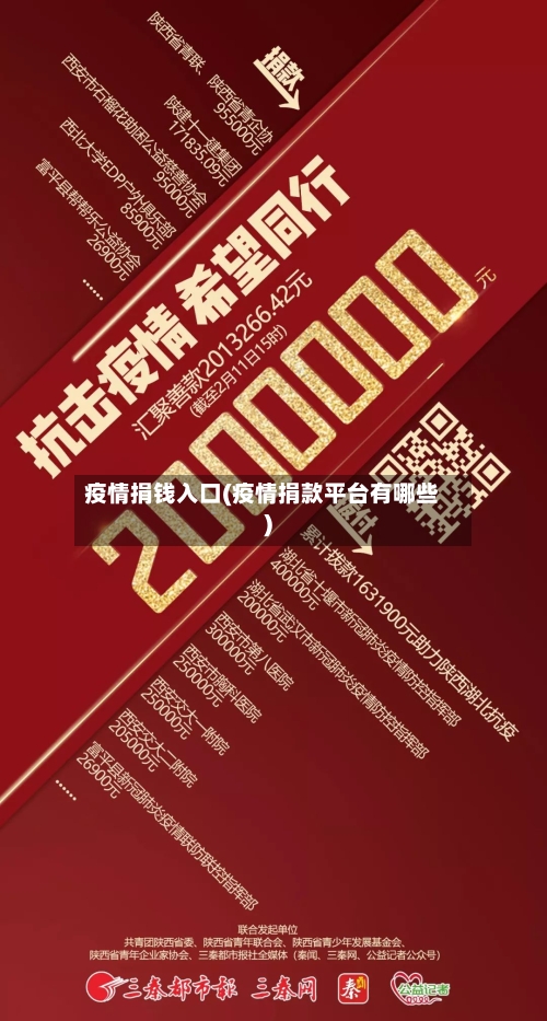 疫情捐钱入口(疫情捐款平台有哪些)-第2张图片