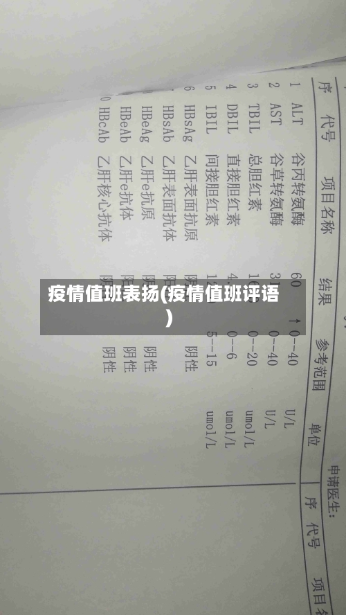 疫情值班表扬(疫情值班评语)-第3张图片